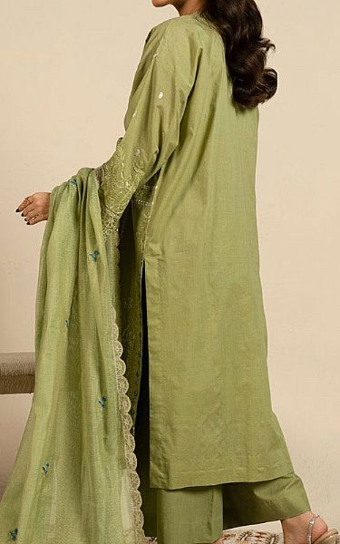 Alkaram Green Lawn Suit | Pakistani Lawn Dress in USA- Image 2