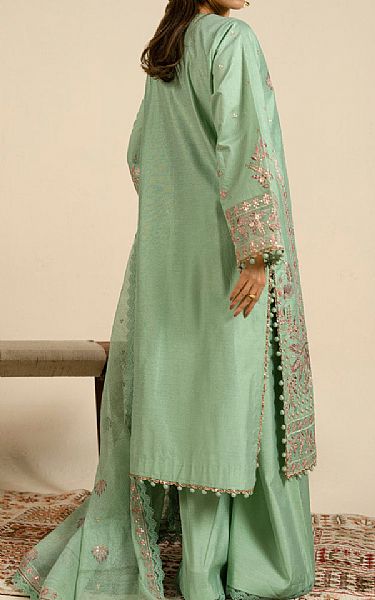 Alkaram Light Green Lawn Suit | Pakistani Lawn Dress in USA- Image 2