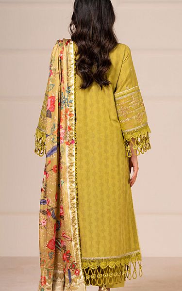 Alkaram Mustard Jacquard Suit | Pakistani Lawn Dress in USA- Image 2