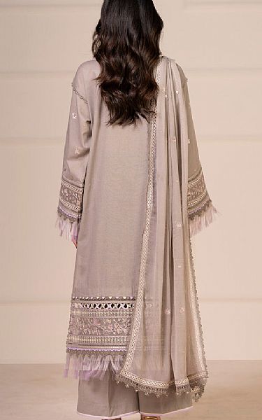 Alkaram Warm Grey Lawn Suit | Pakistani Lawn Dress in USA- Image 2