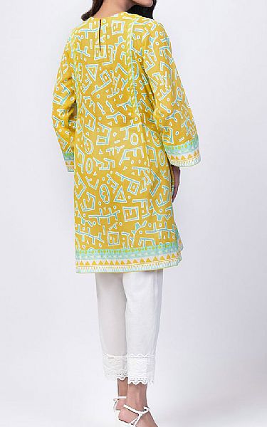 Golden Yellow Lawn Kurti | Pakistani Dresses in USA