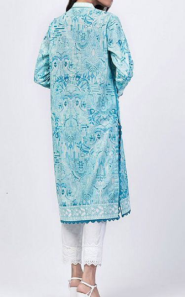 Light Turquoise Lawn Kurti | Pakistani Dresses in USA