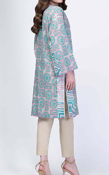 Alkaram Light Grey Lawn Kurti | Pakistani Dresses in USA- Image 2