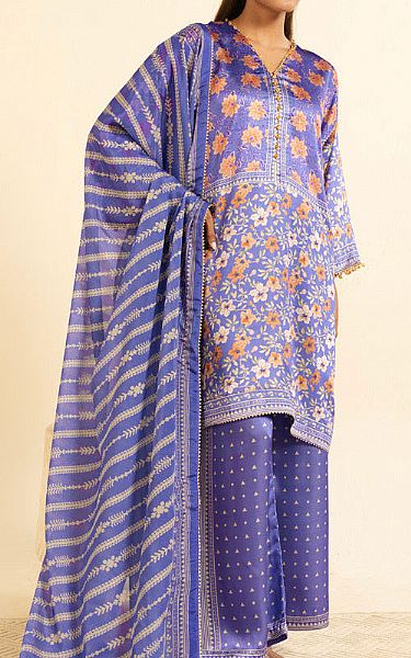Alkaram Lavander Silk Suit | Pakistani Embroidered Chiffon Dresses USA- Image 1
