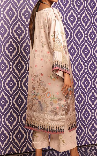 Alkaram Ivory Silk Suit (2 Pcs) | Pakistani Winter Dresses- Image 2