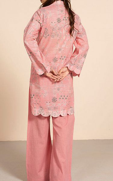 Alkaram Light Pink Khaddar Kurti | Pakistani Winter Dresses in USA- Image 2
