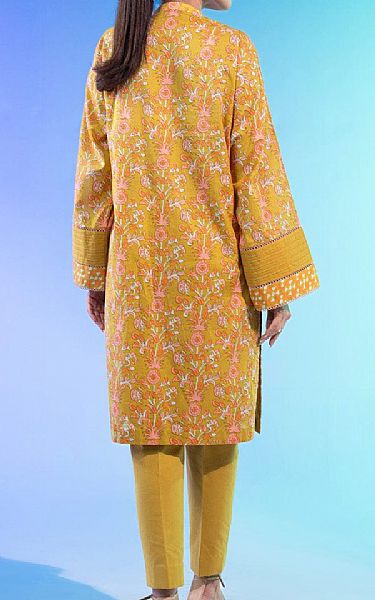 Alkaram Mustard Lawn Kurti | Pakistani Lawn Dress in USA- Image 2