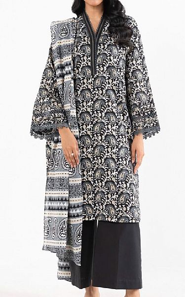Alkaram Black Lawn Suit (2 pcs) | Pakistani Lawn Dress in USA- Image 1