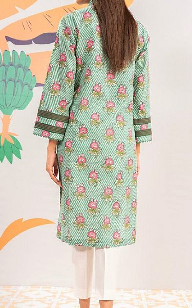 Alkaram Sea Green Cambric Kurti | Pakistani Lawn Dress in USA- Image 2