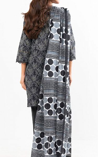 Alkaram Black Lawn Suit (2 pcs) | Pakistani Lawn Dress in USA- Image 2