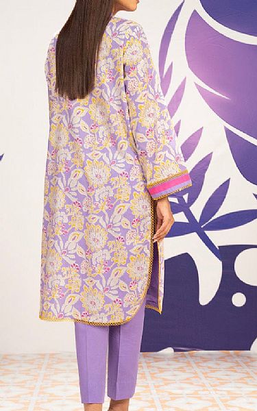 Alkaram Lilac Cambric Kurti | Pakistani Lawn Dress in USA- Image 2