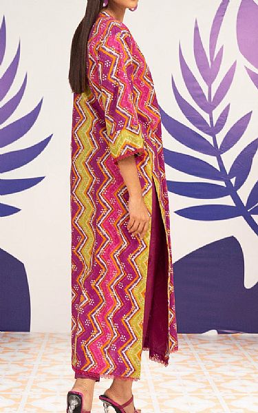 Alkaram Multicolor Cambric Kurti | Pakistani Lawn Dress in USA- Image 2