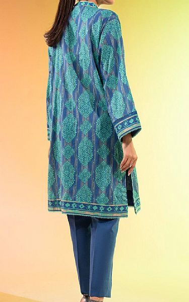 Alkaram Blue Lawn Kurti | Pakistani Lawn Dress in USA- Image 2