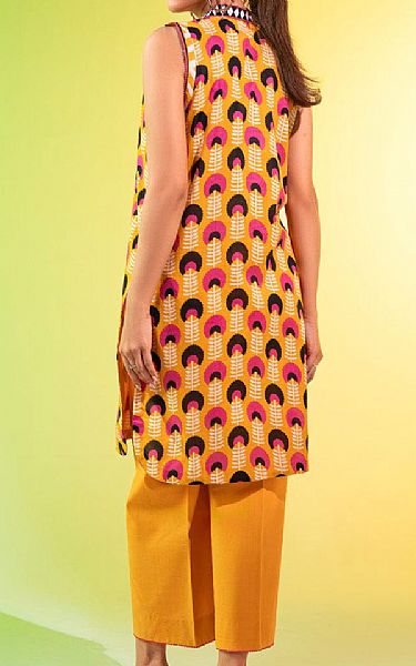 Alkaram Orange Lawn Kurti | Pakistani Lawn Dress in USA- Image 2
