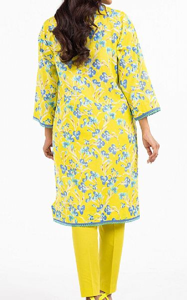 Alkaram Yellow Lawn Kurti | Pakistani Lawn Dress in USA- Image 2