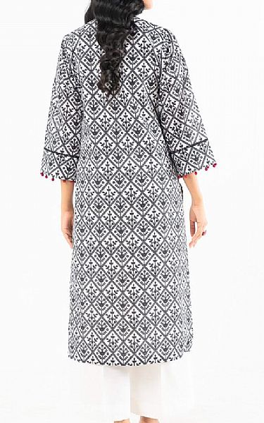 Alkaram Grey Lawn Kurti | Pakistani Lawn Dress in USA- Image 2