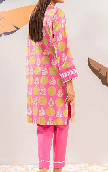 Alkaram Pink Cambric Kurti | Pakistani Lawn Dress in USA- Image 2