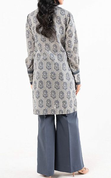 Alkaram Grey Lawn Kurti | Pakistani Lawn Dress in USA- Image 2