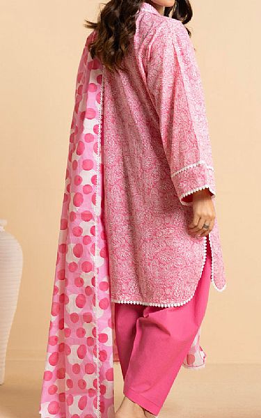 Alkaram Pink Cambric Suit (2 pcs) | Pakistani Lawn Dress in USA- Image 2