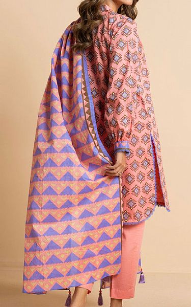 Alkaram Pale Salmon Cambric Suit (2 pcs) | Pakistani Lawn Dress in USA- Image 2