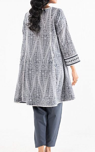 Alkaram Grey Lawn Kurti | Pakistani Lawn Dress in USA- Image 2