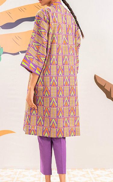 Alkaram Purple Cambric Kurti | Pakistani Lawn Dress in USA- Image 2