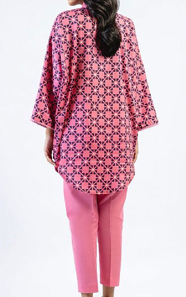 Alkaram Pink Cambric Kurti | Pakistani Winter Dresses in USA- Image 2
