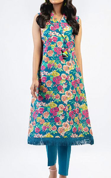 Alkaram Multi Cambric Kurti | Pakistani Winter Dresses- Image 1