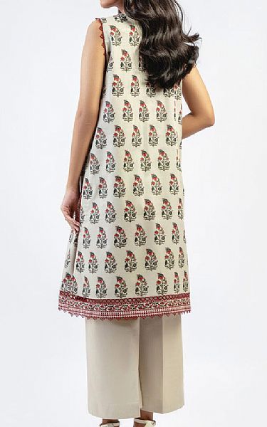Alkaram Light Grey Cambric Kurti | Pakistani Winter Dresses- Image 2
