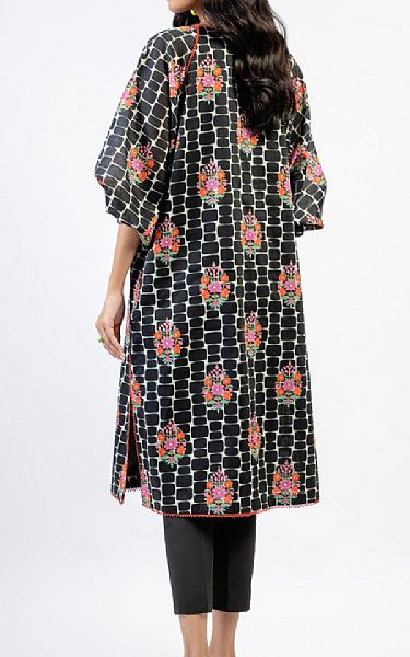 Alkaram Black Cambric Kurti | Pakistani Winter Dresses- Image 2