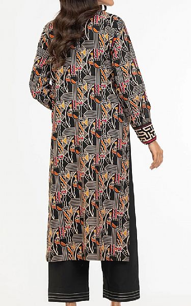 Alkaram Black Khaddar Kurt | Pakistani Winter Dresses- Image 2