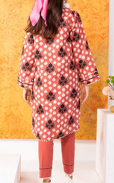 Alkaram Peach Khaddar Kurti | Pakistani Winter Dresses- Image 2
