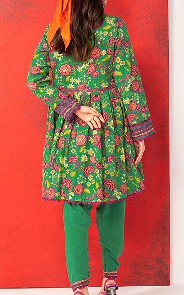 Alkaram Sea Green Khaddar Kurti | Pakistani Winter Dresses- Image 2