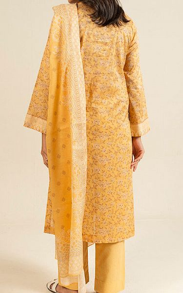 Alkaram Sand Gold Lawn Suit | Pakistani Lawn Dress in USA- Image 2