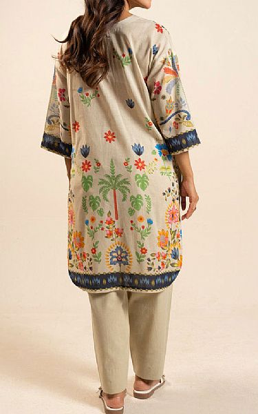 Alkaram Ivory Lawn Kurti | Pakistani Lawn Dress in USA- Image 2