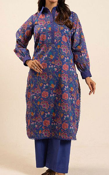 Alkaram Purple Lawn Kurti | Pakistani Lawn Dress in USA- Image 1