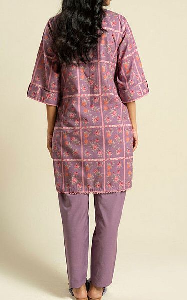 Alkaram Tea Pink Lawn Kurti | Pakistani Lawn Dress in USA- Image 2