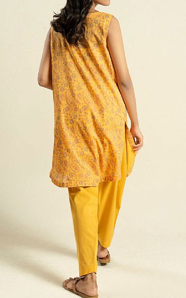 Alkaram Yellow Lawn Kurti | Pakistani Lawn Dress in USA- Image 2