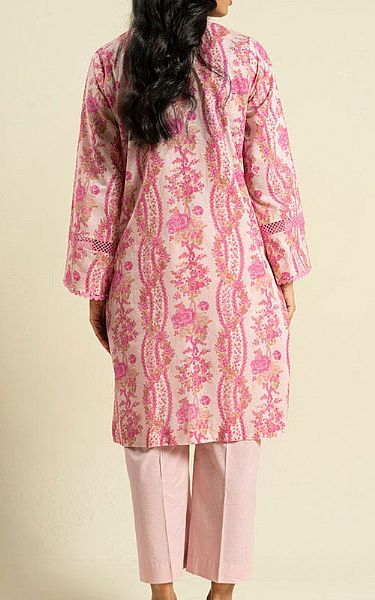 Alkaram Baby Pink Lawn Kurti | Pakistani Lawn Dress in USA- Image 2