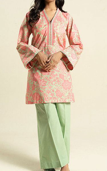 Alkaram Light Green Lawn Kurti | Pakistani Lawn Dress in USA- Image 1