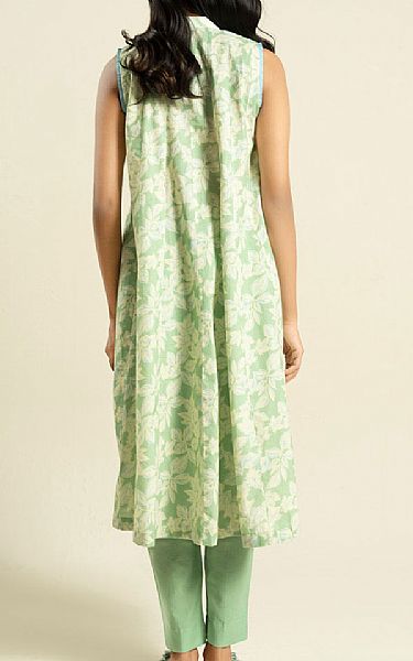 Alkaram Light Green Lawn Kurti | Pakistani Lawn Dress in USA- Image 2