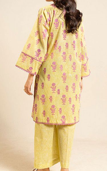 Alkaram Yellow Lawn Suit (2 pcs) | Pakistani Lawn Dress in USA- Image 2