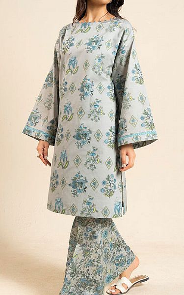 Alkaram Grey Lawn Suit (2 pcs) | Pakistani Lawn Dress in USA- Image 1