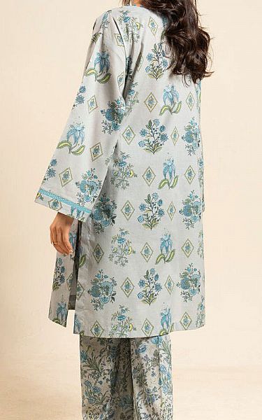 Alkaram Grey Lawn Suit (2 pcs) | Pakistani Lawn Dress in USA- Image 2