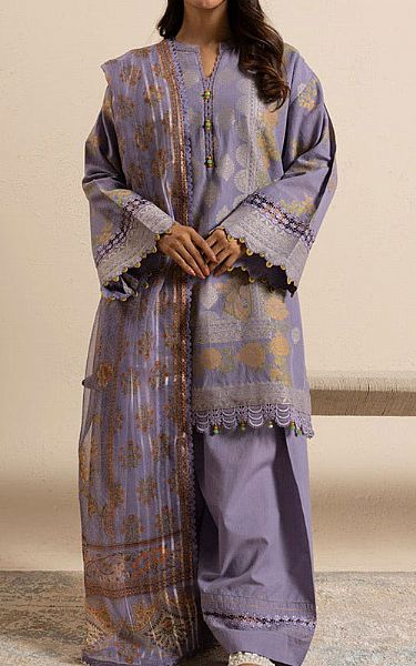 Alkaram Lavender Jacquard Suit | Pakistani Lawn Dress in USA- Image 1