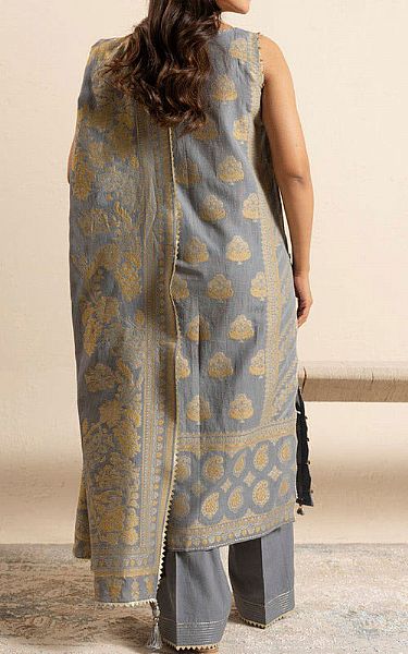 Alkaram Cadet Grey Jacquard Suit | Pakistani Lawn Dress in USA- Image 2