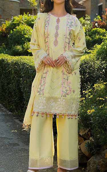 Alkaram Yellow Lawn Suit | Pakistani Lawn Dress in USA- Image 1