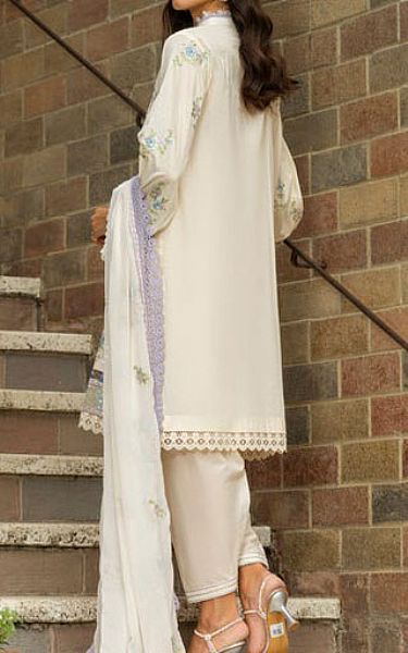 Alkaram Off-white Lawn Suit | Pakistani Lawn Dress in USA- Image 2