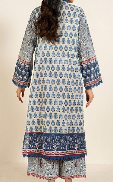 Alkaram Light Grey Lawn Suit (2 pcs) | Pakistani Lawn Dress in USA- Image 2