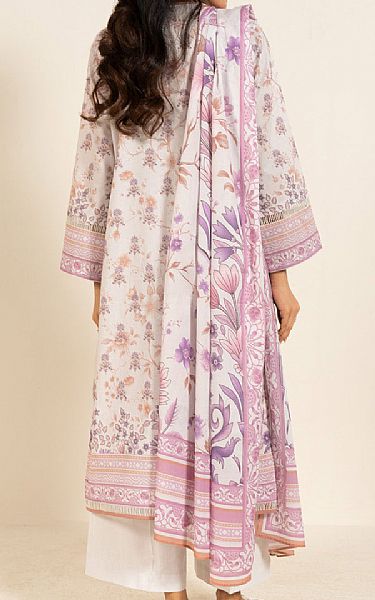 Alkaram Off White Lawn Suit (2 pcs) | Pakistani Lawn Dress in USA- Image 2